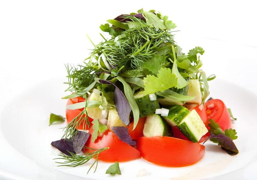 salade de légumes pour un régime hypoallergénique